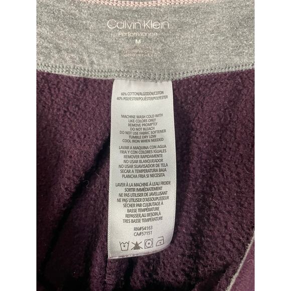 Calvin Klein Performance Burgundy Logo Joggers Men’s Medium Casual Sweatpants - Picture 7 of 7